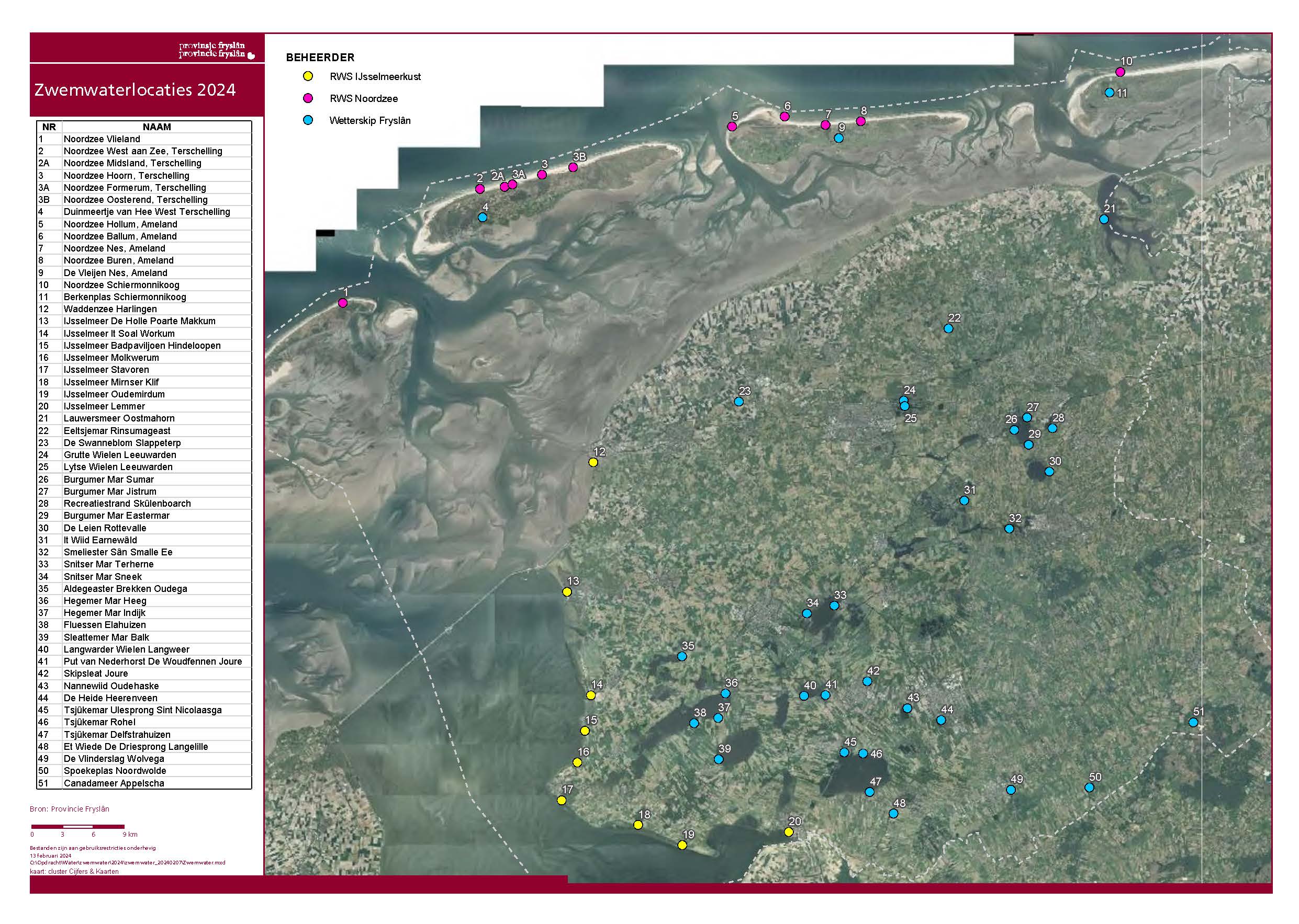 Afbeelding B1 Kaart Zwemwaterlocaties 2024