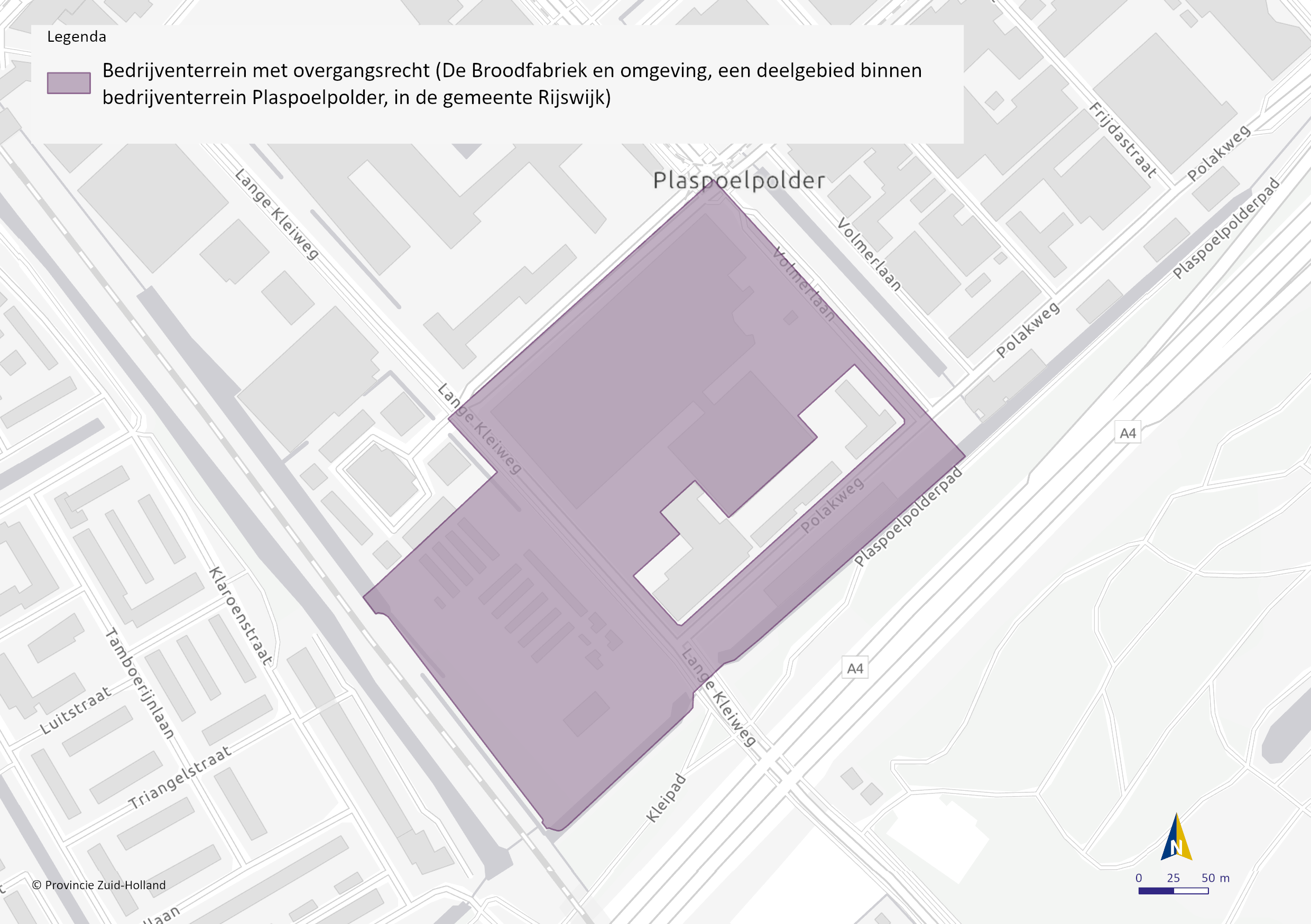 Bedrijventerrein waar overgangsrecht van toepassing is: De Broodfabriek en omgeving