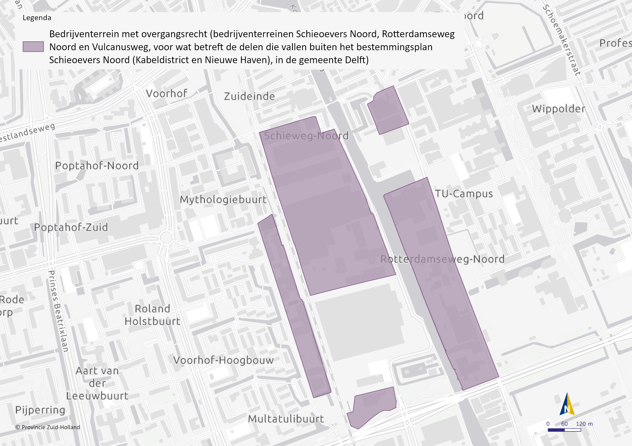 Bedrijventerrein waar overgangsrecht van toepassing is: Schieoevers Noord