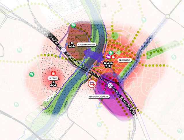 Figuur 10. Gebiedsgerichte uitwerking Hart Centraal Stedelijk Gebied, kaart met legenda. 