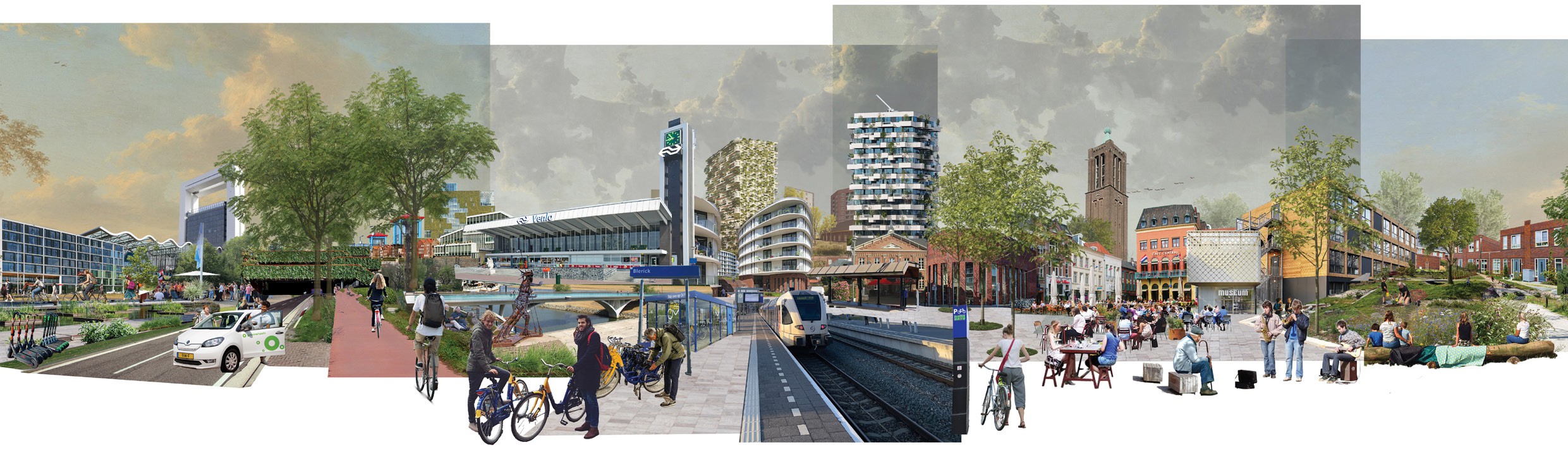 Figuur 5. Verbeelding van het stedelijk gebied van Venlo in 2040. 