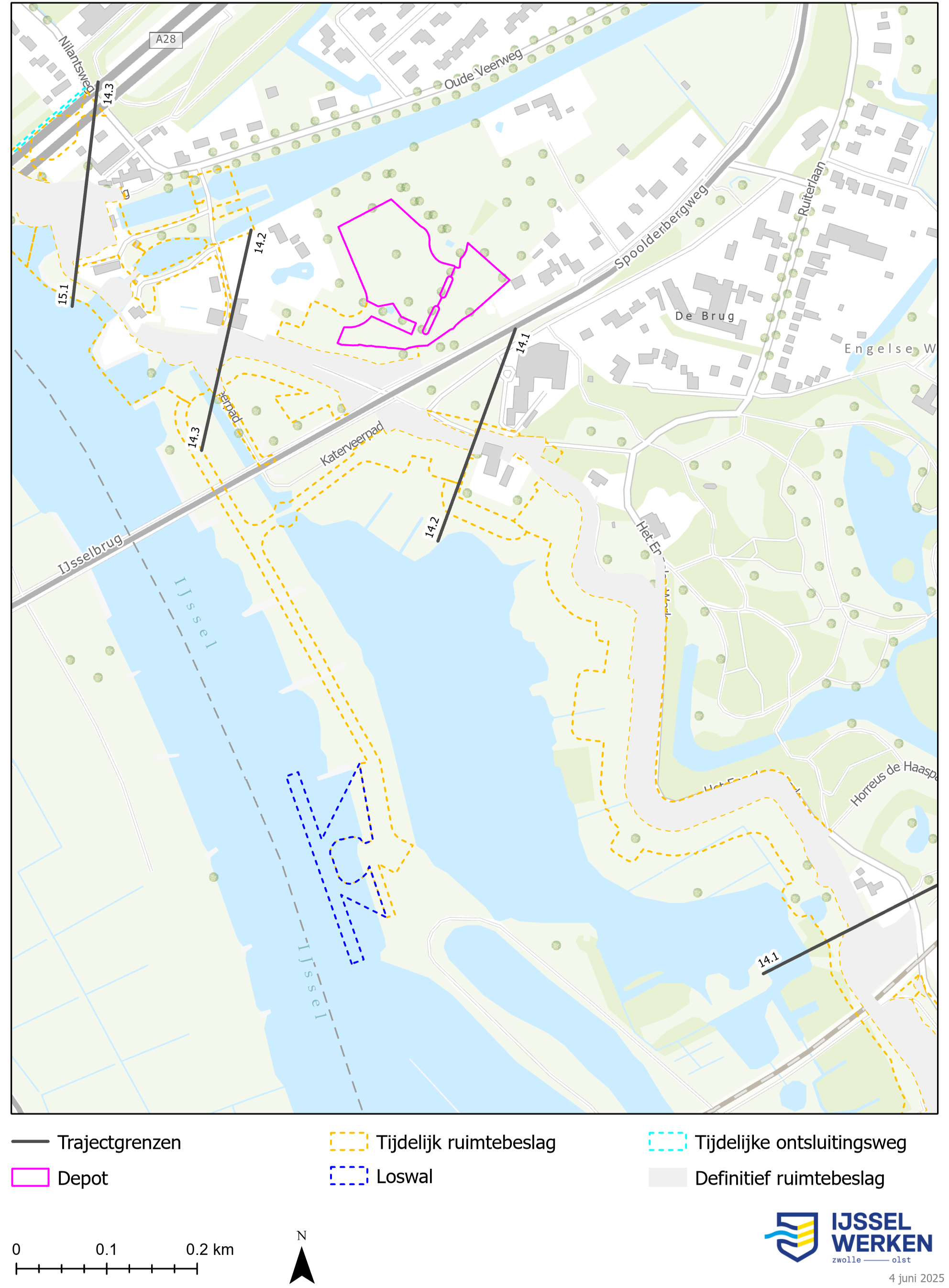 Afbeelding ‎6-22 Tijdelijk ruimtebeslag dijkmodule Noord 2 (bijlage 9.2 Kaartenboek)