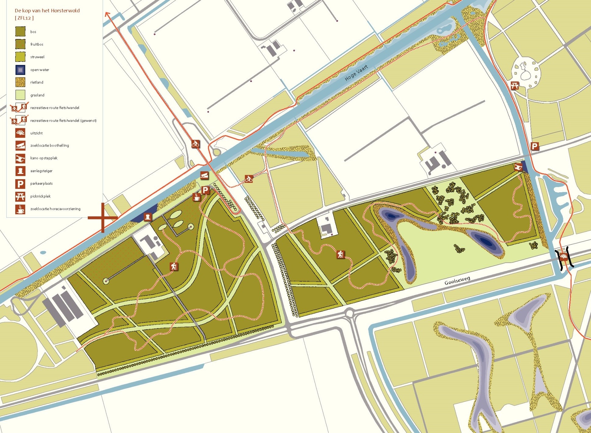 Kaart projectgebied “Kop van het Horsterwold”